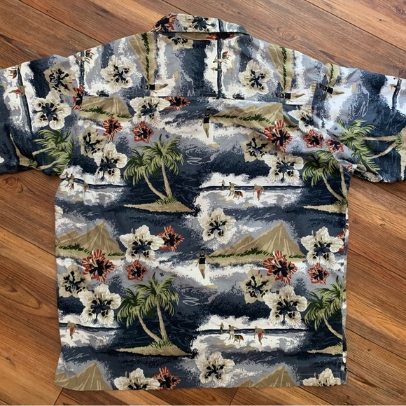 Vintage PCH Tropical Floral Button-Up Shirt Size Large - Picture 11 of 11